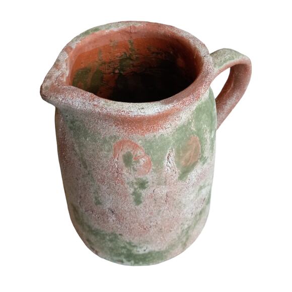 Rustic Handcrafted pottery jug pitcher vase - Picture 1 of 13